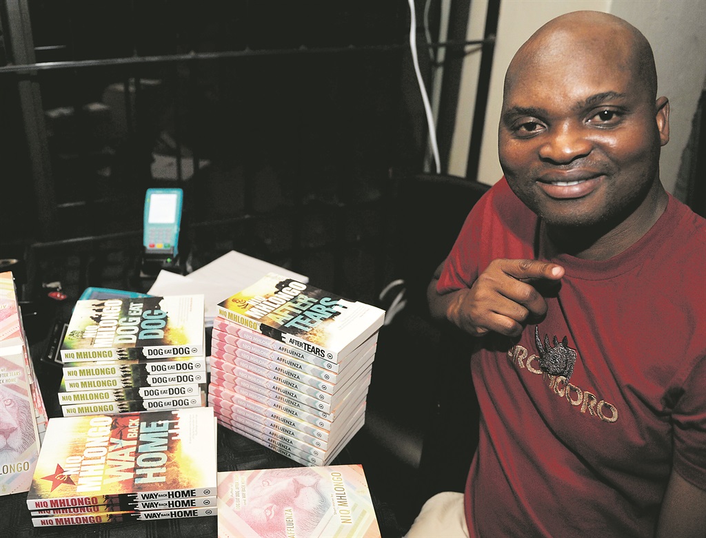 Niq Mhlongo at the launch of his book Affluenza at Sakhumzi Restaurant in Soweto this week. Picture: Lucky Nxumalo 