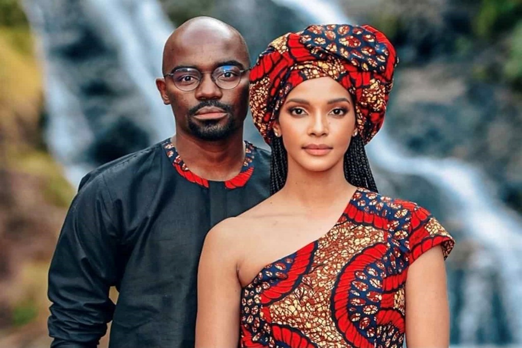 Musa and Liesl Mthombeni celebrated one year of marriage. 