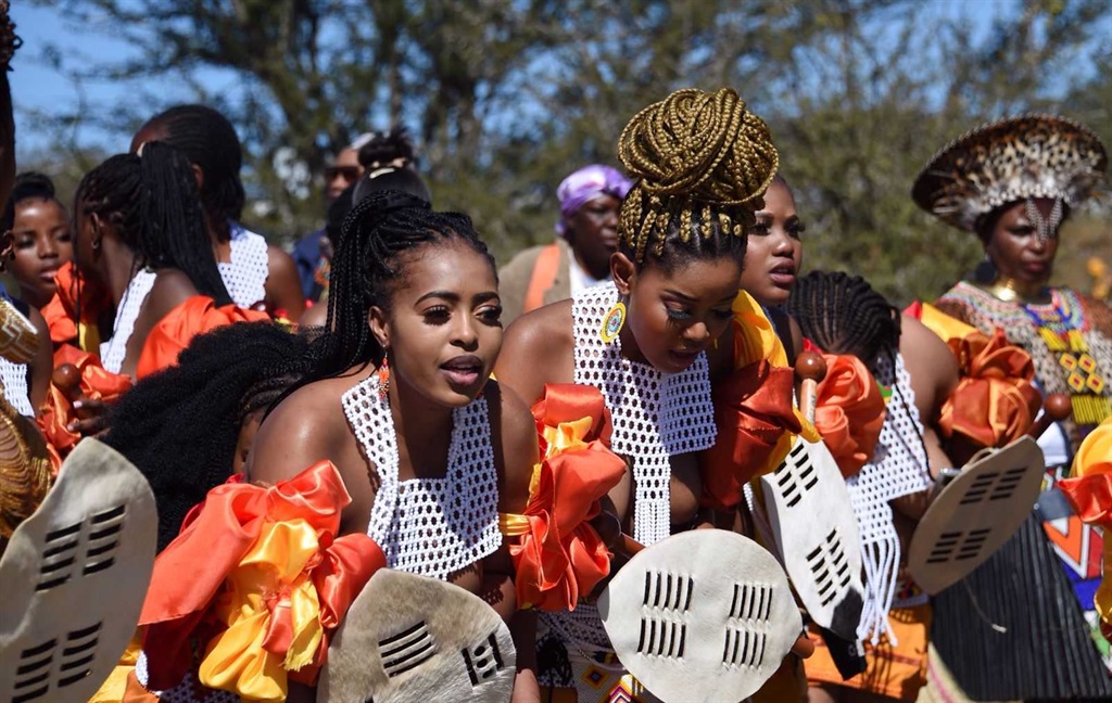 Zulu maidens at the coronation ceremony of AmaZulu