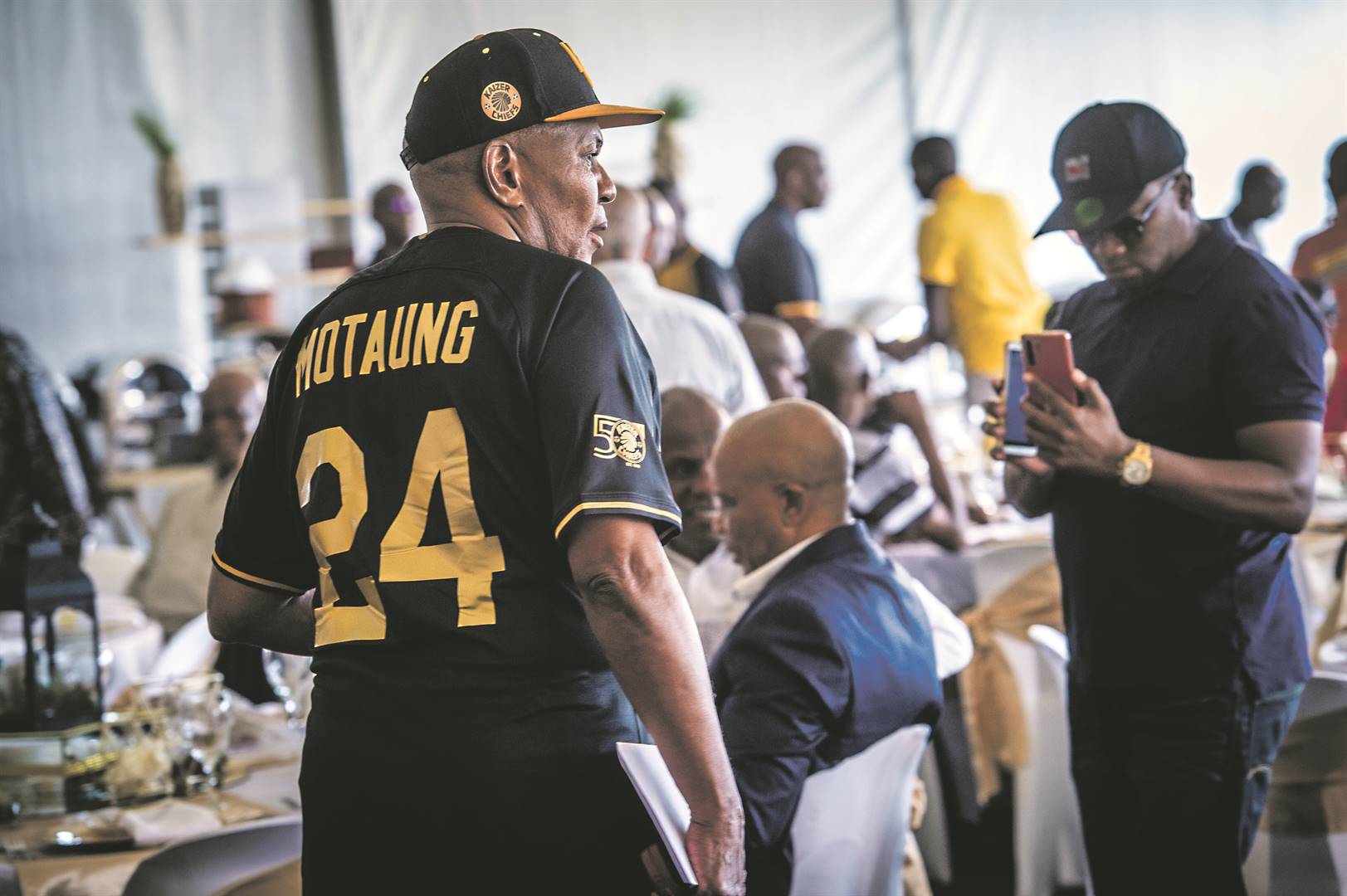 Motaung never wore the revered jersey number 10, choosing a trailblazing number 24 instead. Photo: Tobias Ginsberg