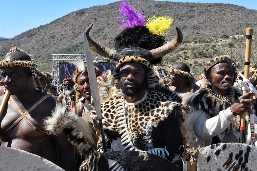 Amabutho at the coronation ceremony of AmaZulu Kin