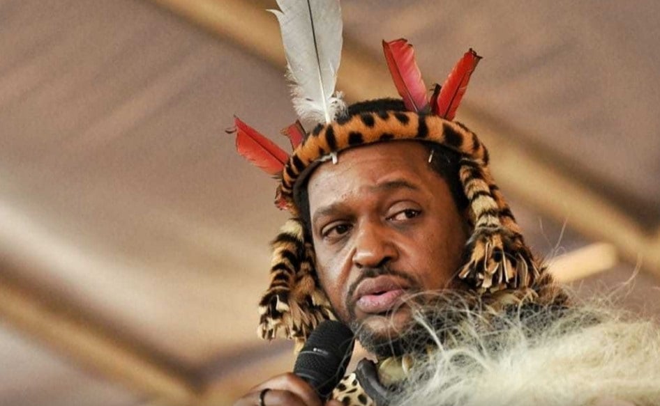 Misuzulu kaZwelithini at his traditional crowning as Zulu king.