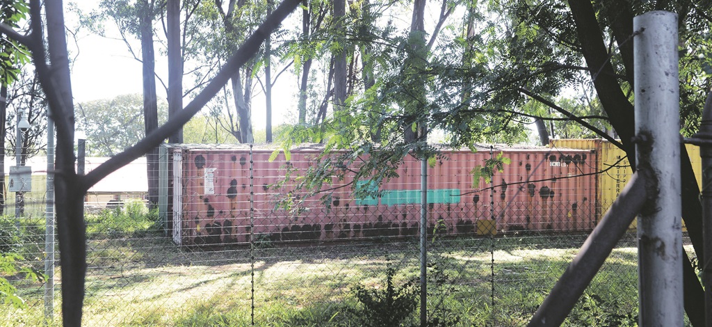 Three shipping containers filled with 460 boxes of documents ignored by the Seriti commission continue to languish in Pretoria. Picture: Leon Sadiki 