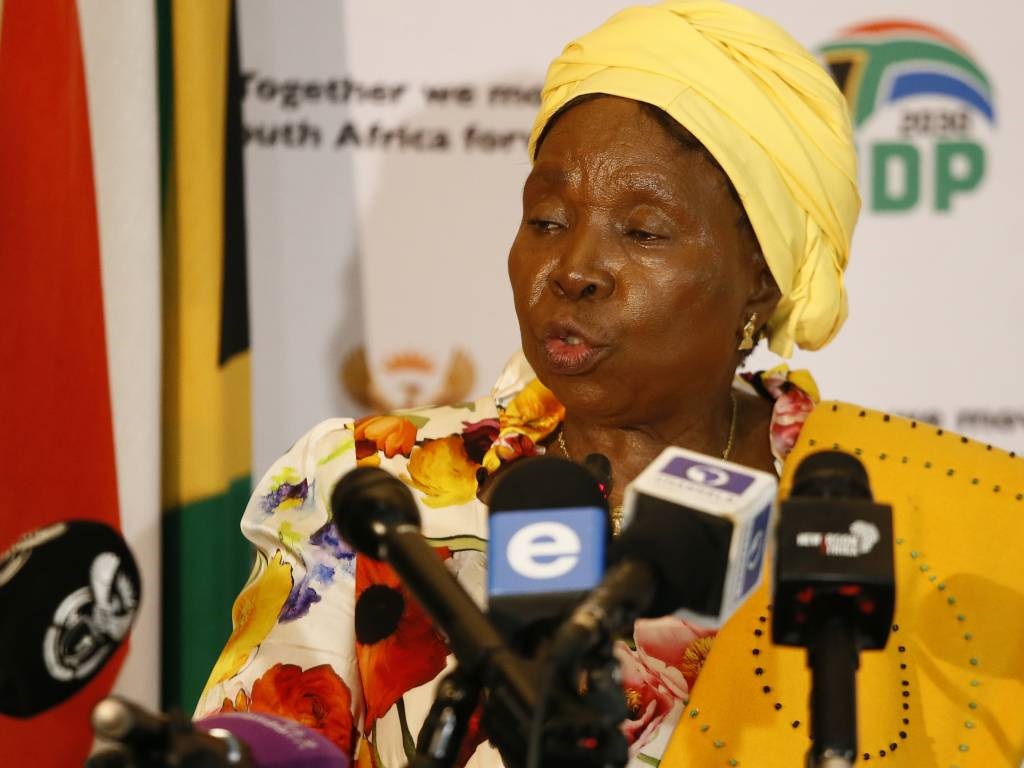 Nkosazana Dlamini-Zuma briefs the media on the gazetted regulations issued in terms of the Disaster Management Act.