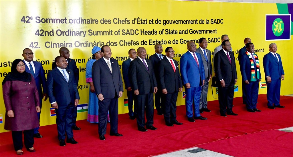 Pres. Cyril Ramaphosa verlede week saam met ander staatshoofde in Kinshasa in die DRK op ’n beraad van die Suider-Afrikaanse Ontwikkelingsgemeenskap. Foto: Verskaf