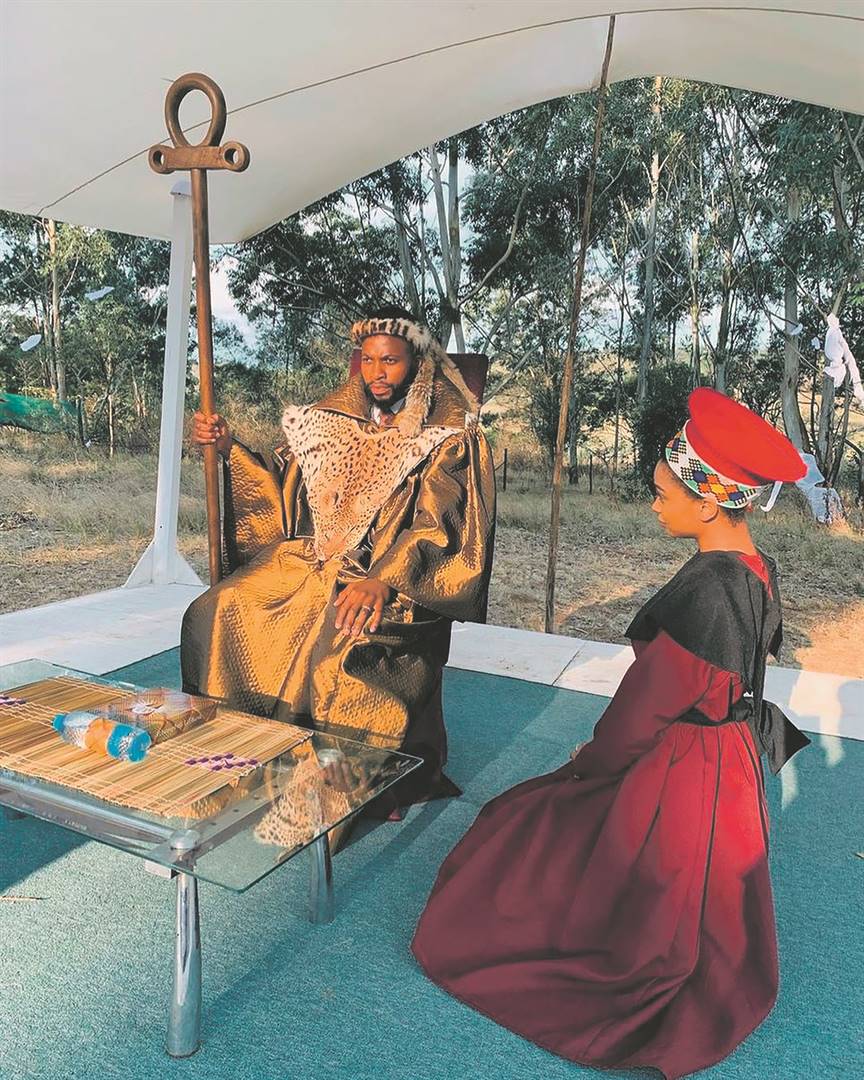 Nay Maps as Sphamandla with Hope Mbhele on Umkhokha. Photos from Instagram
