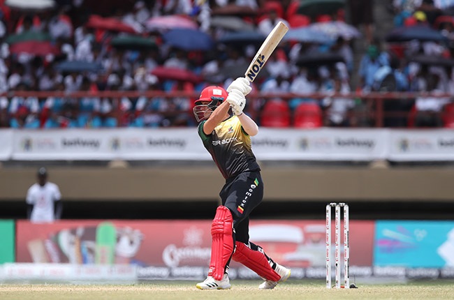 Dewald Brevis in action for the St Kitts & Nevis Patriots. (Photo by Ashley Allen - CPL T20 via Getty Images)