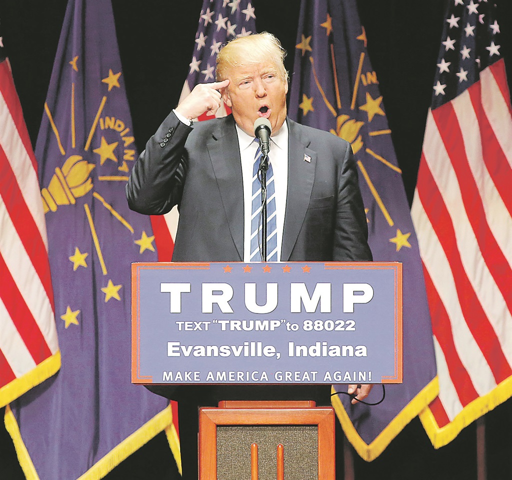 Donald Trump at a campaign event in Evansville, Indiana, this week. Picture: Aaron P Bernstein / reuters 