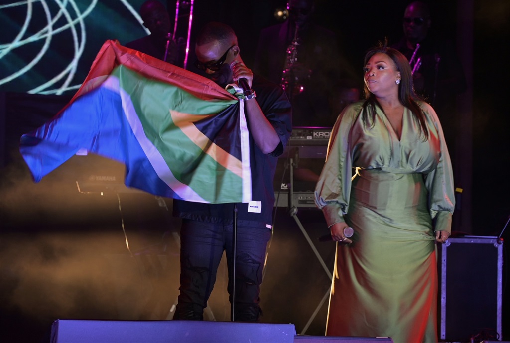 Zakes Bantwini and Skye Wanda performed their new single, Thula Mama at the DStv festival. Photo by Morapedi Mashashe. 