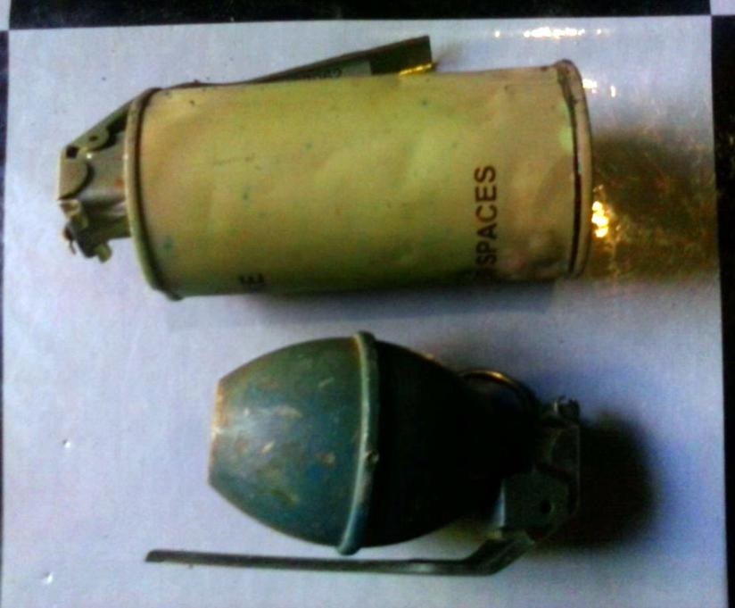 Two grenades were found in the suspect’s house during the raid.
