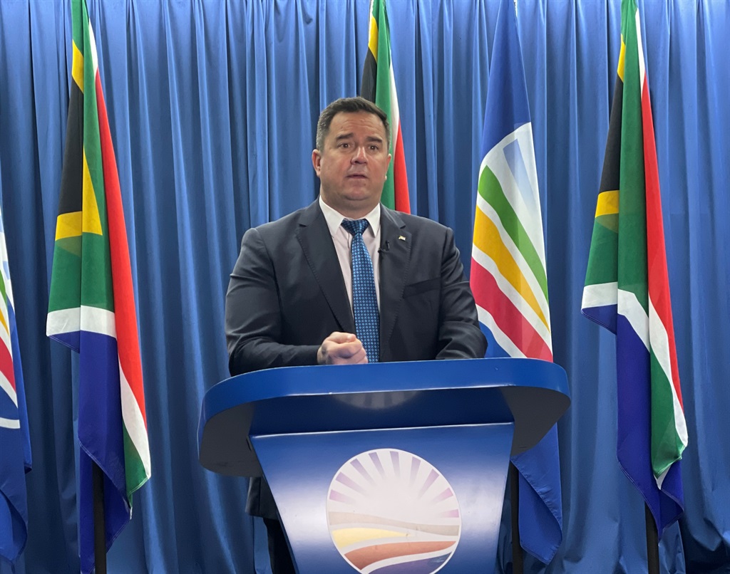 Democratic Alliance leader (DA) John Steenhuisen during a virtual media briefing on Wednesday (24 August). Photo supplied.