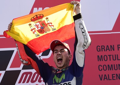 <B>OFF TO DUCATI:</B> It has been speculated for weeks, but it is now confirmed that Yamaha's reigning champion, Jorge Lorenzo, will be heading to Ducati in 2017. <I>Image: AFP / Javier Soriano</I>