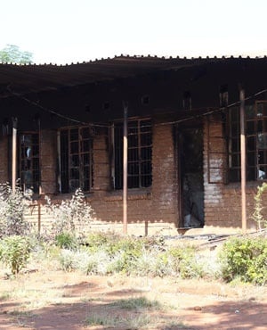 A school that was set alight during protests in Vuwani, Limpopo. (News24 Correspondent, file)