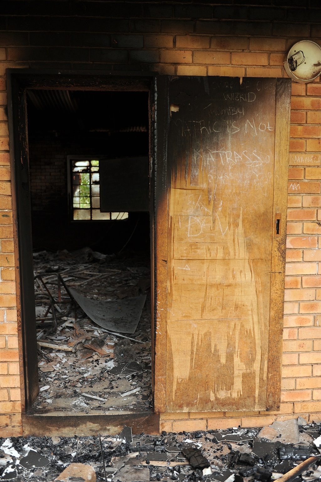 Schools in Vuwani, Limpopo were torched last night. Picture: Lucky Nxumalo 