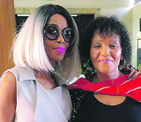 Nhlanhla Nciza with her mother, Elise Mafu  
