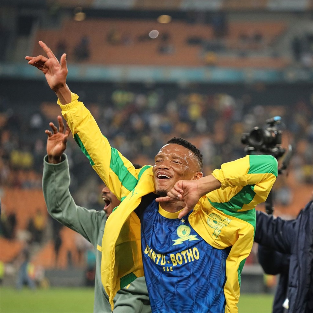 It was joyful scenes at the FNB Stadium for Mamelodi Sundowns players, who secured their seventh DStv Premiership title in-a-row.