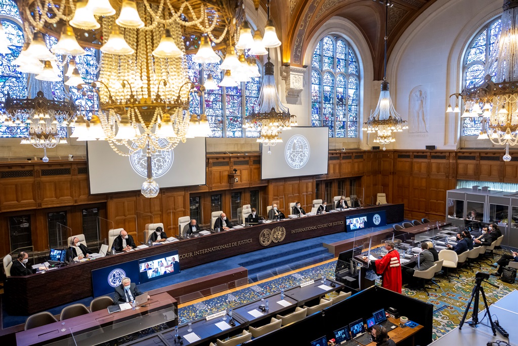 An ICJ siting on 7 March 2022 in The Hague, The Netherlands.