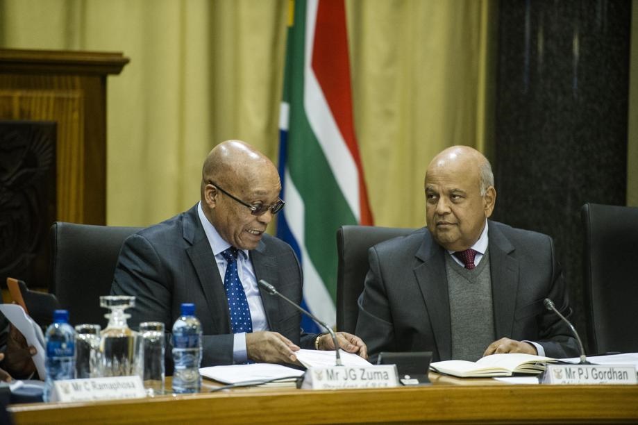 President Jacob Zuma and Finance Minister Pravin Gordhan. Picture: Nelius Rademan