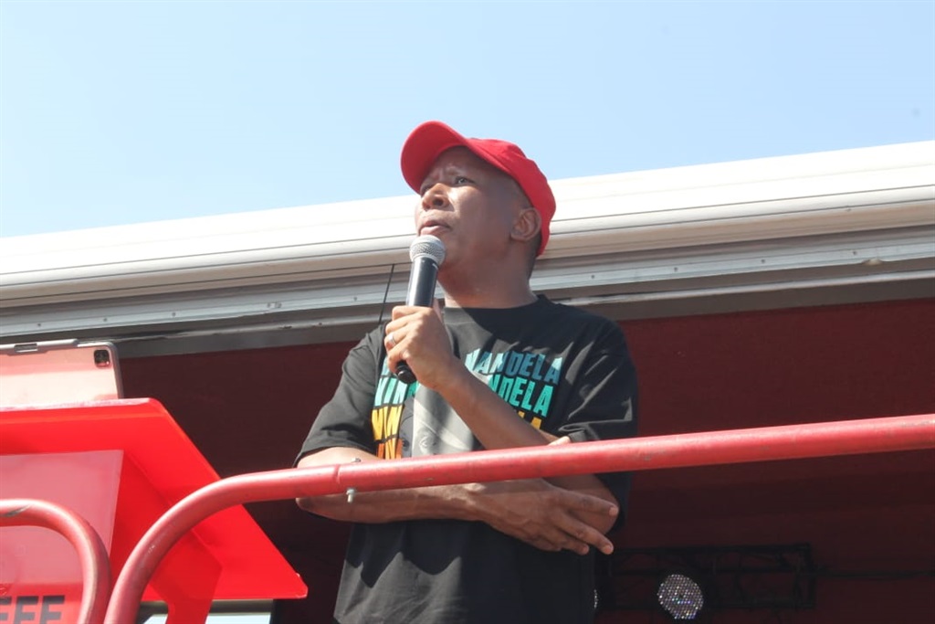 EFF leader Julius Malema said the party will fight for the rights of workers who lost their jobs. Photo by Thokozile Mnguni