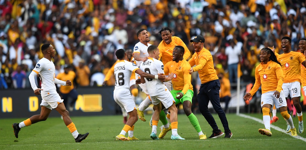 Yusuf Maart of Kaizer Chiefs celebrates goal during the DStv Premiership 2022/23 match between Orlando Pirates and Kaizer Chiefs held at at FNB Stadium in Johannesburg on 29 October 2022. Â© Sydney Mahlangu/BackpagePix