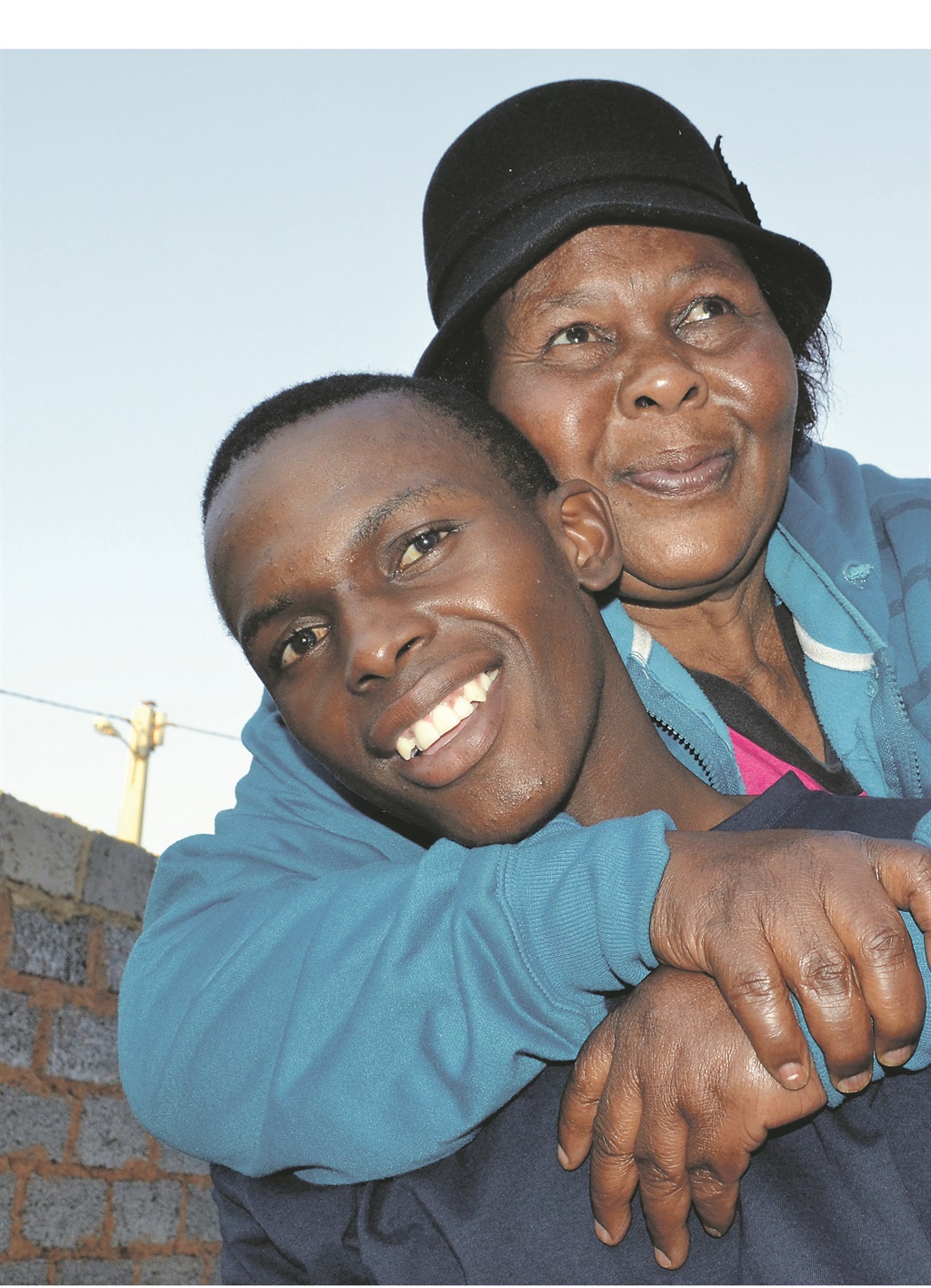Philani Thwala with his mum Beatrice.   Photo by Happy Mnguni   