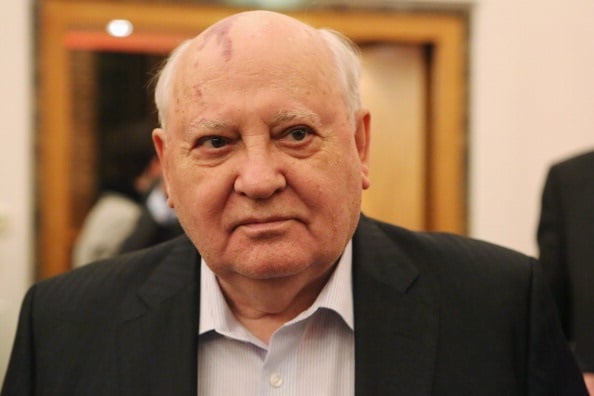 Former leader of the Soviet Union Mikhail Gorbachev at a 'meet and greet' before talking with Fritz Pleitgen about his autobiography 'Alles zu seiner Zeit' (All in good time) during the lit.Cologne litereary festival at 'Guerzenich' on March 13, 2013 in Cologne, Germany. (Photo by Ralf Juergens/Getty Images)