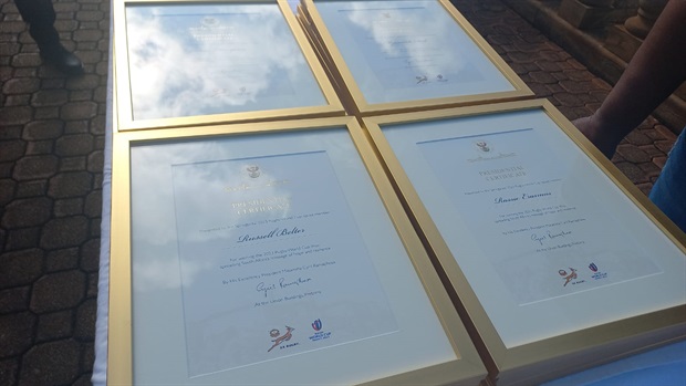 <em>The stage is set for President Cyril Ramaphosa to accept the Springboks at the Union Buildings in Pretoria. This is where the World Cup Trophy Tour will start on Thursdau... (Khanyiso Tshwaku/News24)</em>