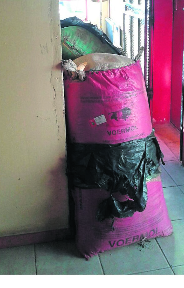 The recovered bags of dagga that were stolen from the police.    