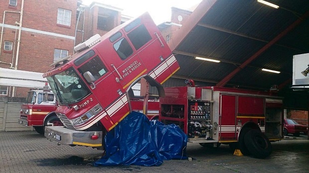 One of the new fire engines purchased by Msunduzi Municipality has allegedly been parked for almost a year waiting for spare components to arrive from America.