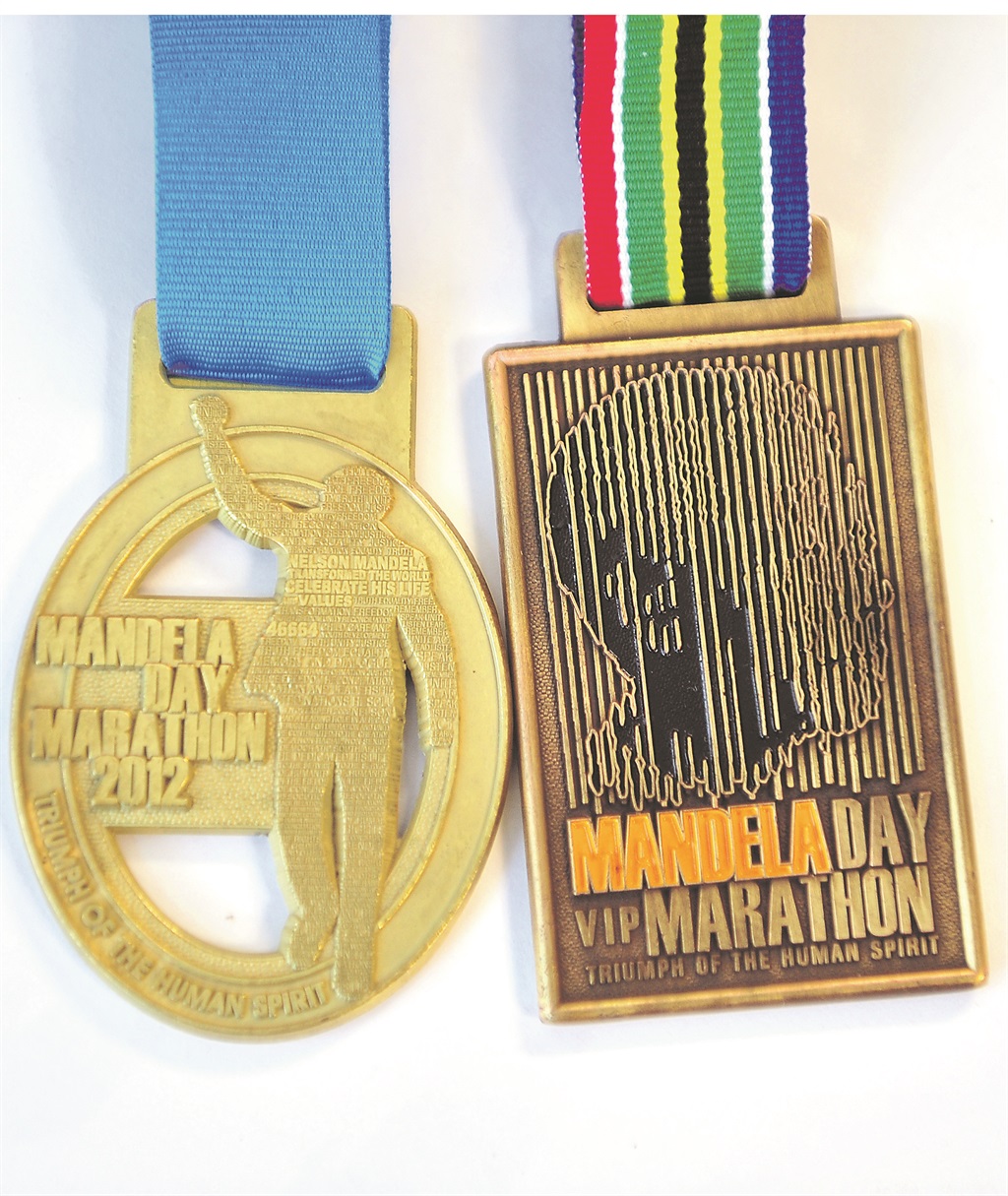 winners Medals that will be awarded at the running event PHOTO: LUCKY NXUMALO 