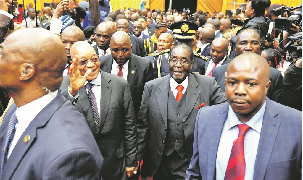 President Jacob Zuma and Zimbabwe President Robert Mugabe attend the University of Fort Hare centenary celebrations in Alice this week. Picture: Siyabulela Duda