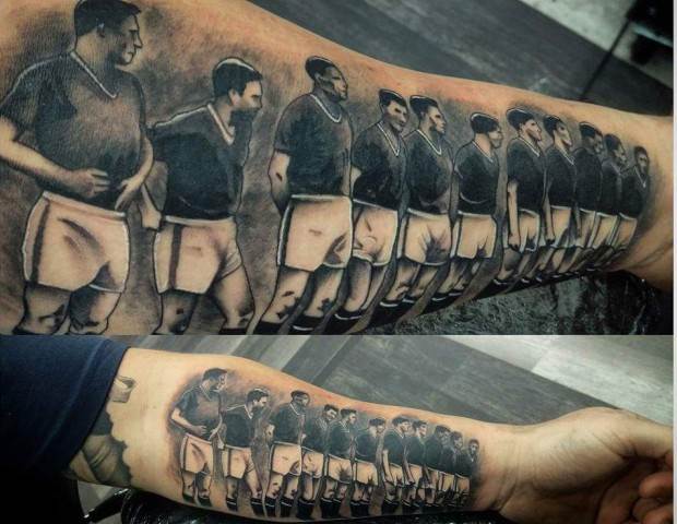 Liverpool gets Munich 58 tattoo on his backside  Ballsie