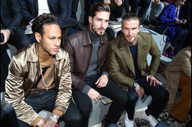 Neymar and David Beckham Hit Up Paris Fashion Week