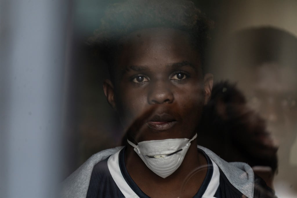 A young man wearing a mask in Bulawayo, Zimbabwe. 