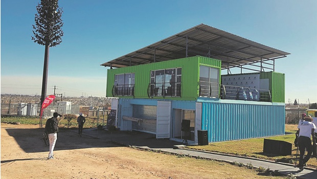 Self-contained eHub Diepsloot is fully equipped with the latest tech and free Wi-Fi for those who need it PHOTOS: GARRETH VAN NIEKERK. 