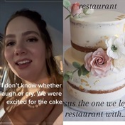 'I literally watched them cut it in front of me': Bride shares wedding cake catastrophe