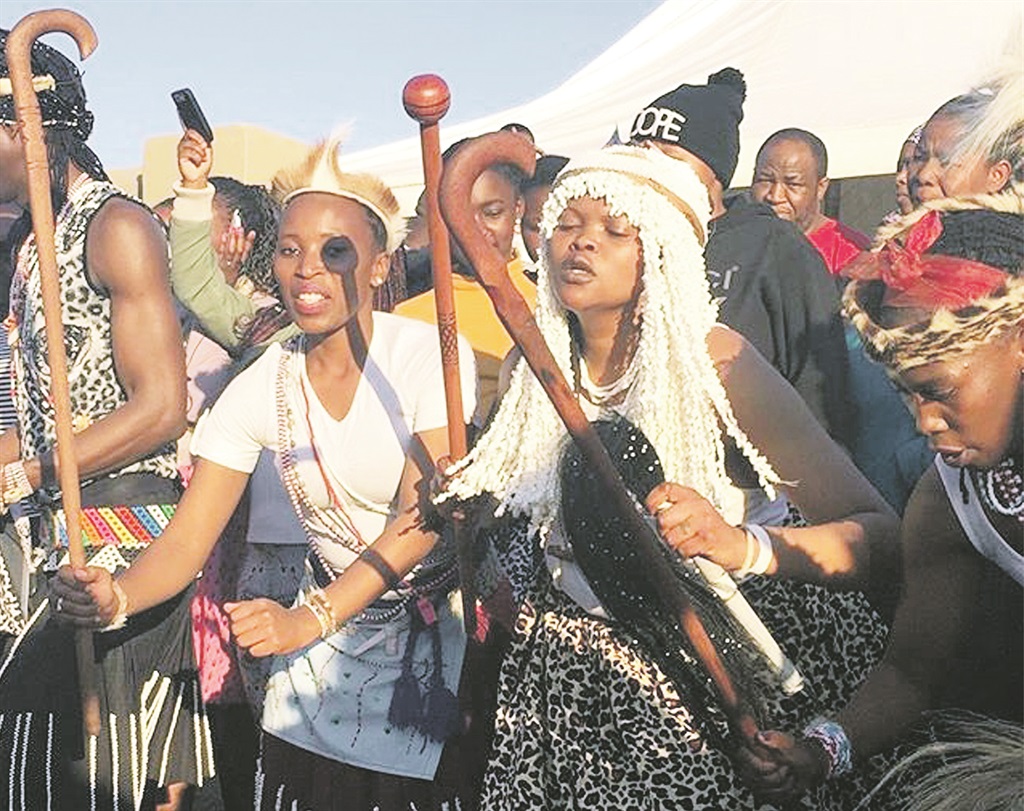 Buhle Mda from The Soil (second from right) is now a sangoma.                     Photo from Instagram 