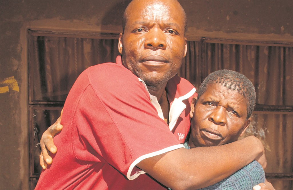 Nndateni Mulaudzi hugs his mother, Joyce Mulaudzi, after his release from jail.       Photo by Armando Chikhudo 
