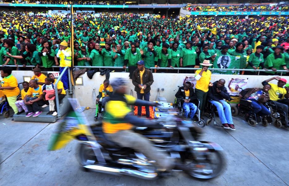 ANC bikers at the party's Gauteng manifesto launch. Picture: Leon Sadiki