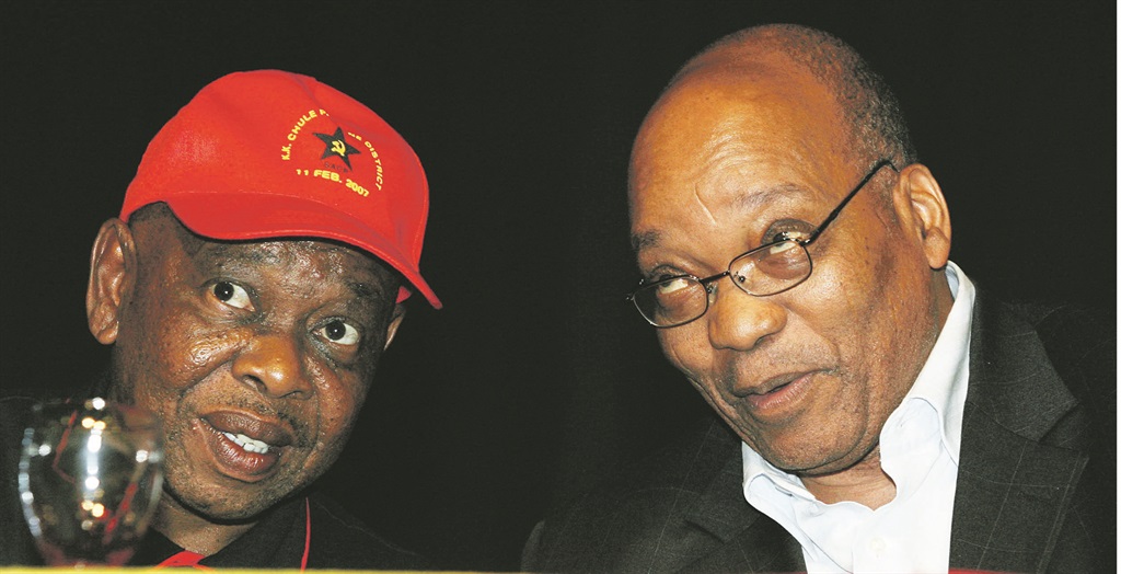 President Jacob Zuma and SACP head Blade Nzimande. Relations between the two alliance partners have soured, with the SACP publicly condemning the governing party over various issues recently.  Picture: Mlandeli Puzi 