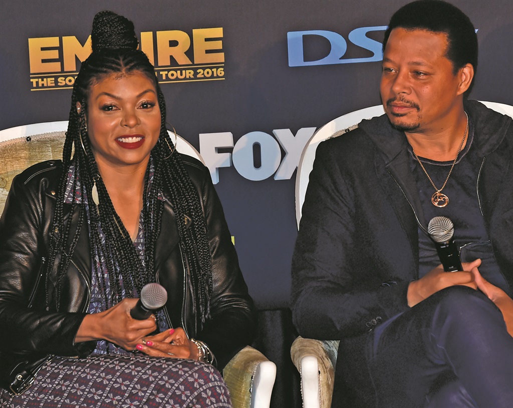 Empire cast members Taraji Henson and Terrence Howard are excited to be in Africa.               Photo by Noko Mashilo 