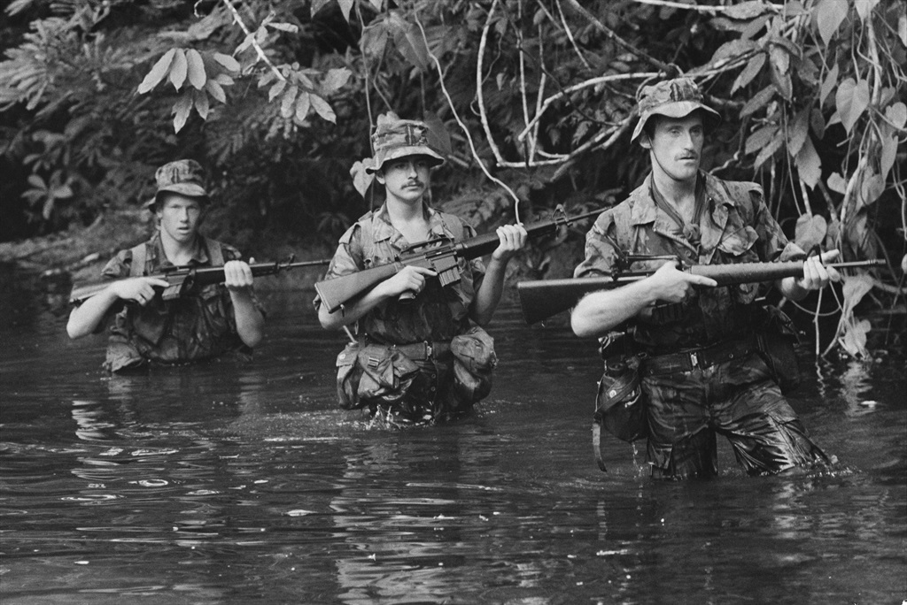 British soldiers on patrol in Belize, circa 1978. Belize is a former colony of Britain, now a multicultural and independent country, and has been pursuing relatively quiet acts of repatriation for decades. (Photo by Colin Davey/Getty Images)
