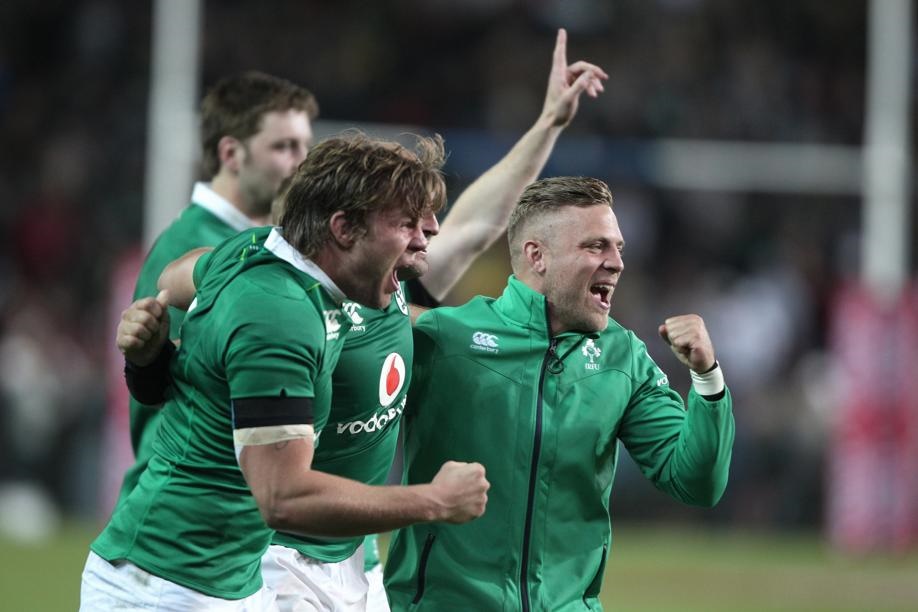 Ireland celebrate the win during the 1st Castle Lager Incoming Series Test match between South Africa and Ireland at DHL Newlands Stadium. Photo: Luke Walker/Gallo Images