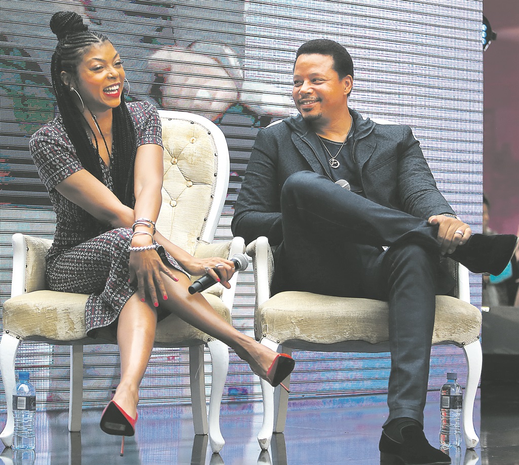 Empire stars Taraji P Henson and Terrence Howard in Randburg on Monday, during their promotional tour for the show’s third season  PHOTO: Alon sSkuy / Gallo Images 