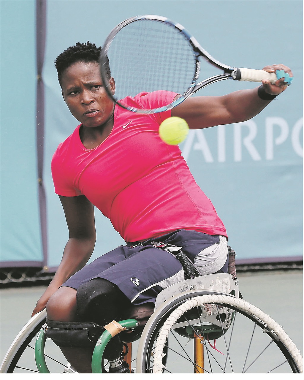 Top SA women’s wheelchair tennis player Kgothatso Montjane is acing it locally and internationally PHOTOs: Reg Caldecott / Gallo Images 