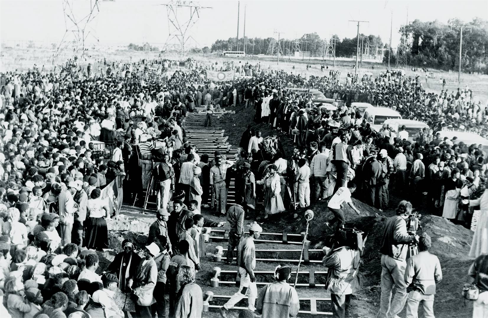 The funeral of the massacred. The site of the infamous Boipatong massacre on June 17 1992, when 46 township residents were massacred by local hostel dwellers when negotiations towards the end of apartheid were in progress. Photo: City Press Archives/Gallo Images