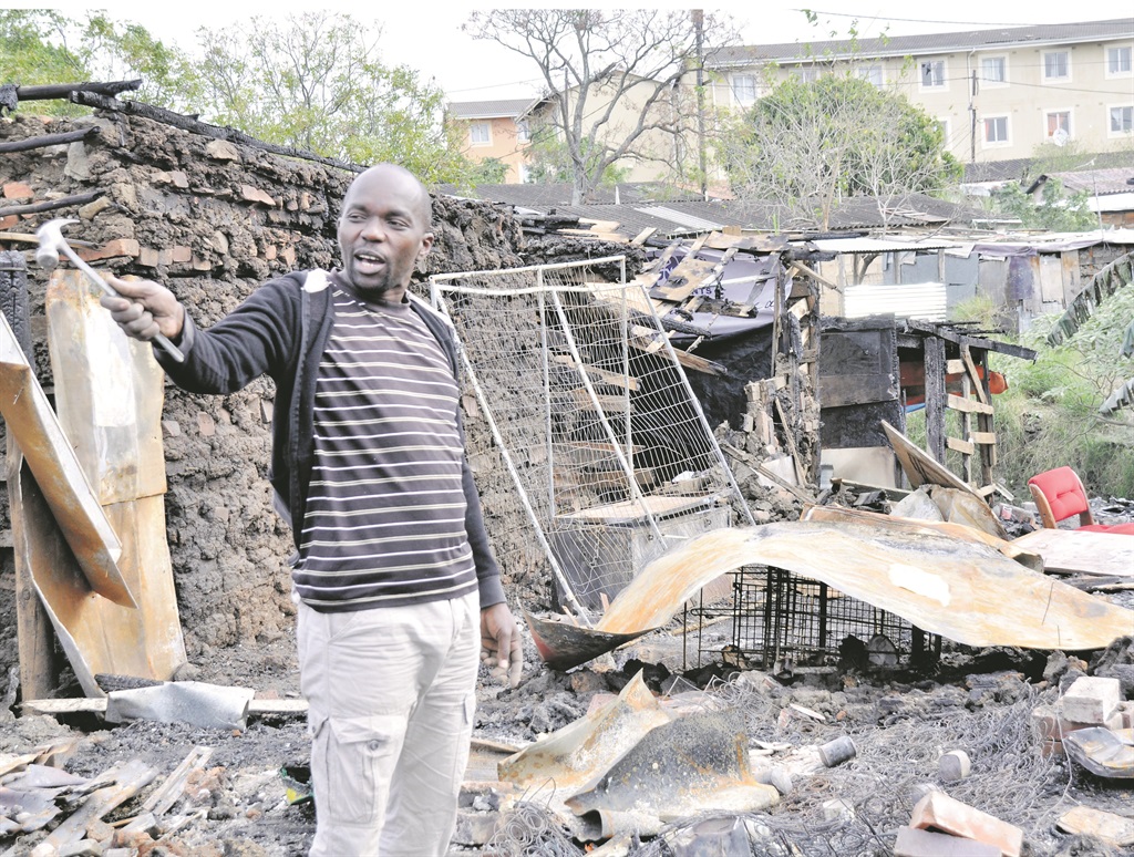 Mandla Zungu says he only managed to save his life.              Photo by Nkosi Sibalukhulu 