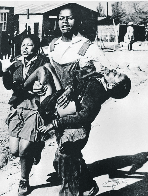 The world-famous picture of dying Hector Pieterson by Sam Nzima.  