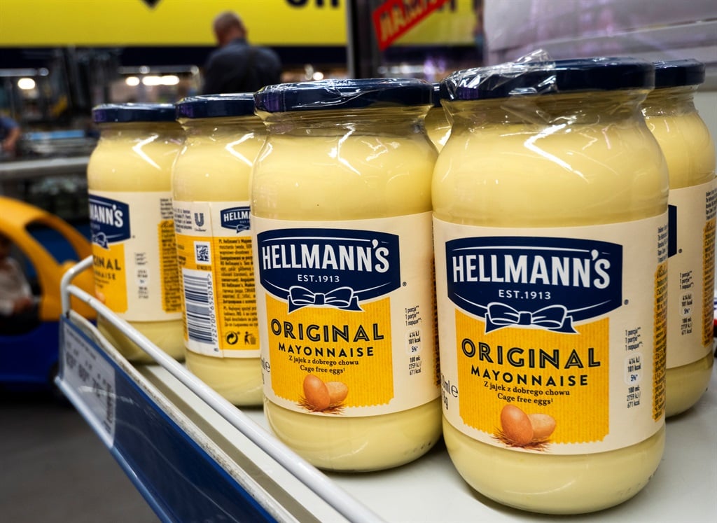 Hellmann's jars of mayonnaise seen on a shelf at a store (Getty Images)