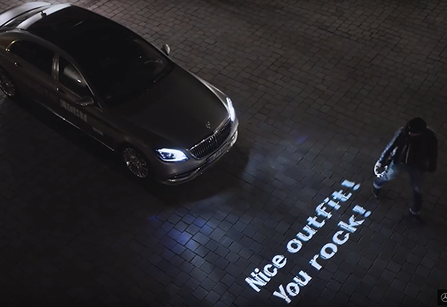 Brighten up your day - New 'Digital Light' technology from Mercedes encouraging messages across | Life